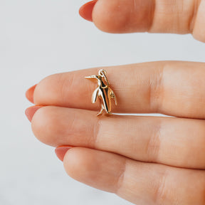 14K Yellow Gold Penguin Charm