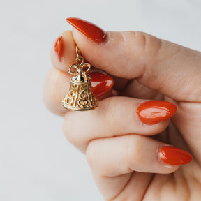 14K Yellow Gold Bell Charm