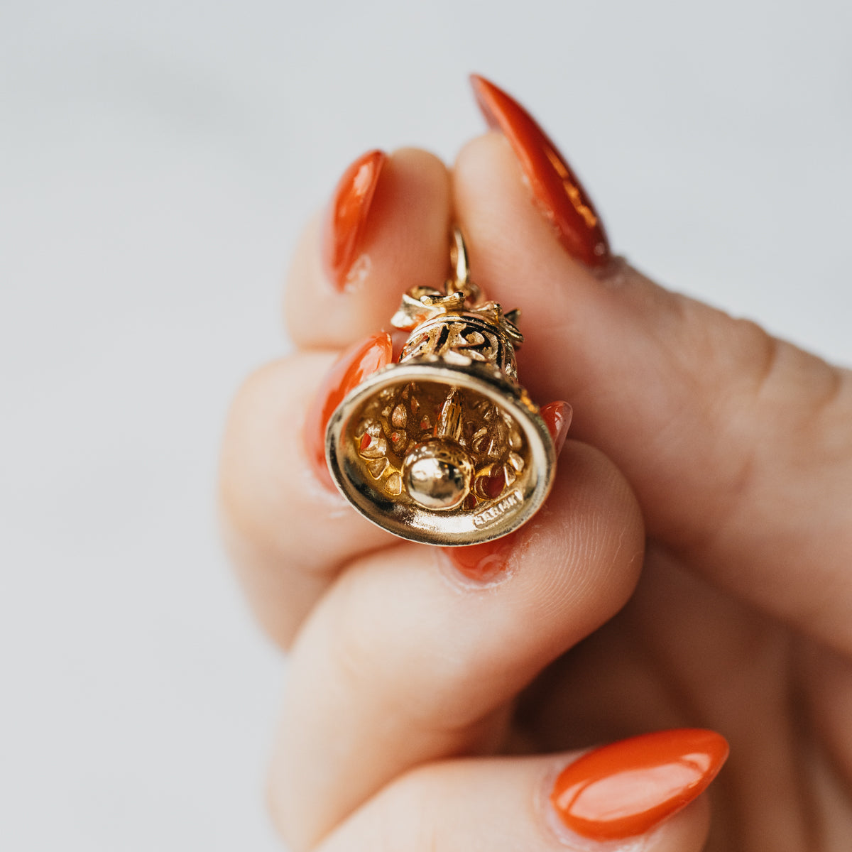 14K Yellow Gold Bell Charm