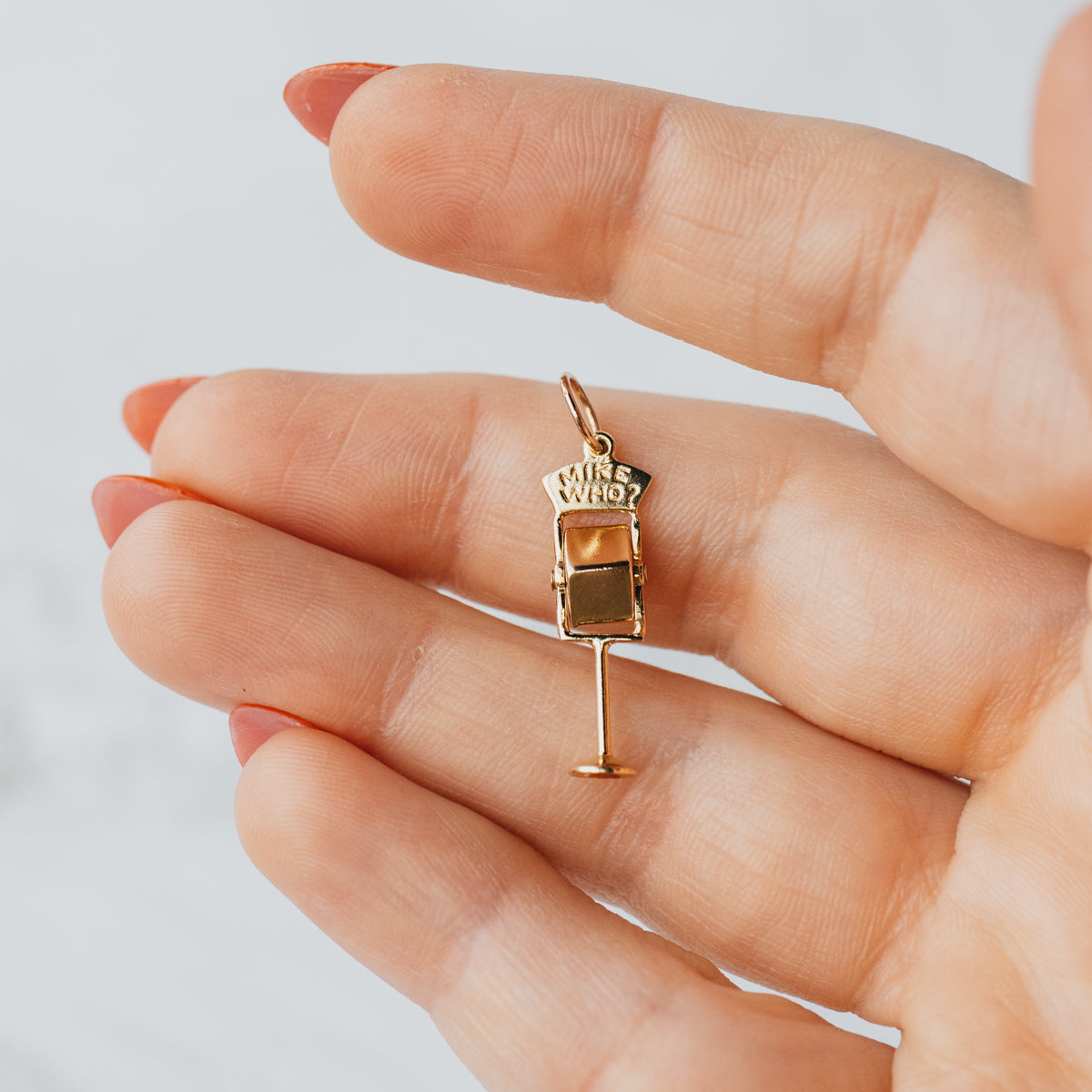 14K Yellow Gold Microphone Charm