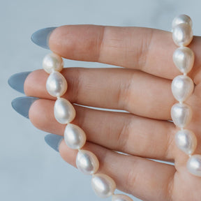 20-Inch Freshwater Pearl Necklace with 14k White Gold Clasp