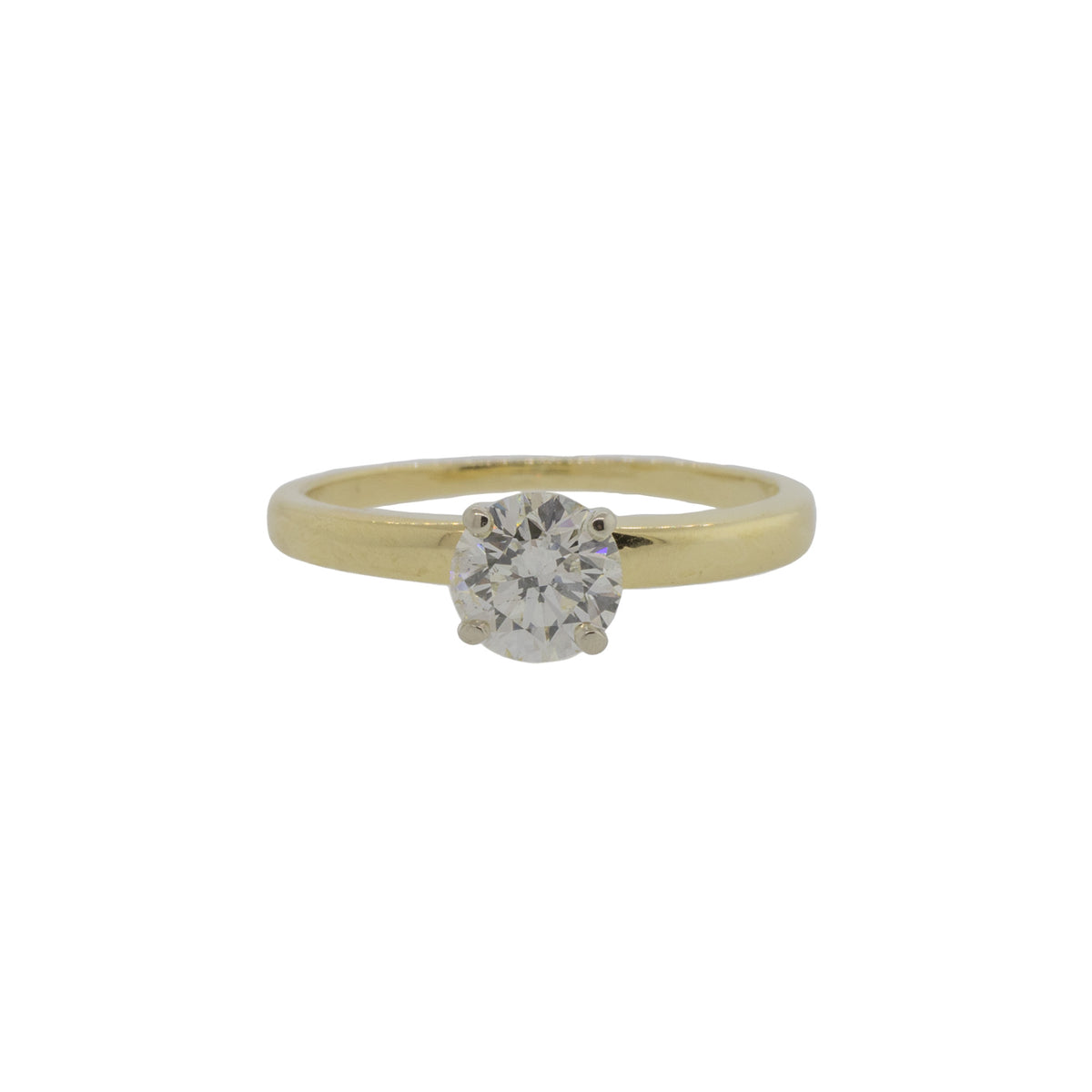Two-Toned Round Brilliant Diamond Ring (EGL Appraised)