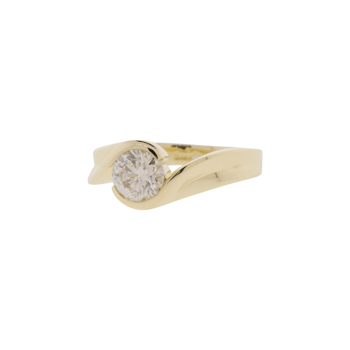 Bypass Diamond Solitaire Ring