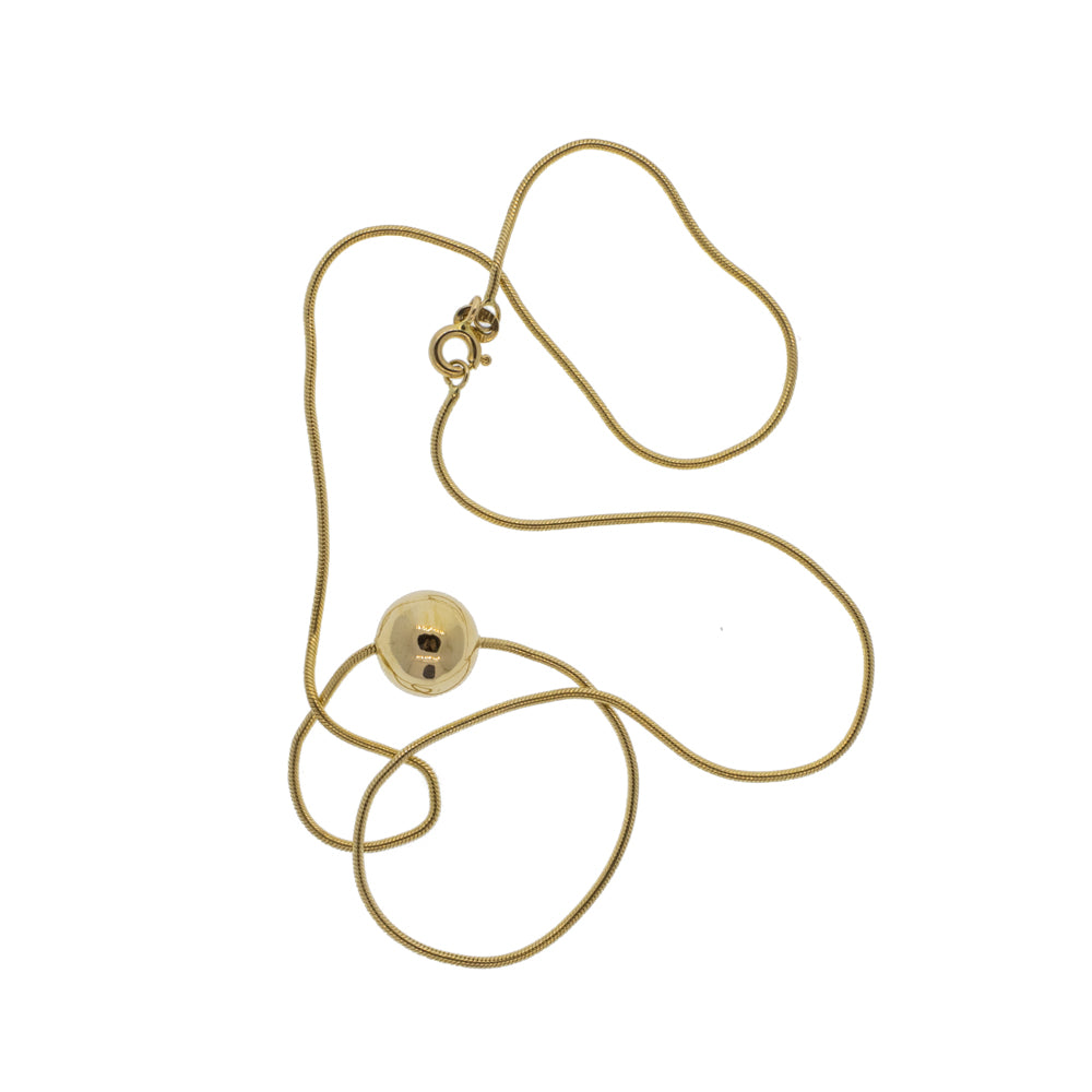 Minimalist Yellow Gold Bead Necklace