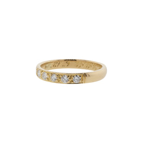 18K Yellow Gold Six Stone Diamond Ring