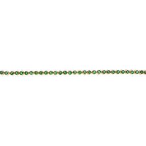 14K Yellow Gold Natural Emerald Tennis Bracelet