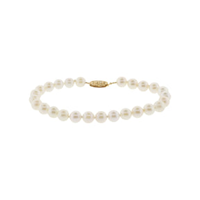 14K Yellow Gold 6mm Akoya Pearl Bracelet
