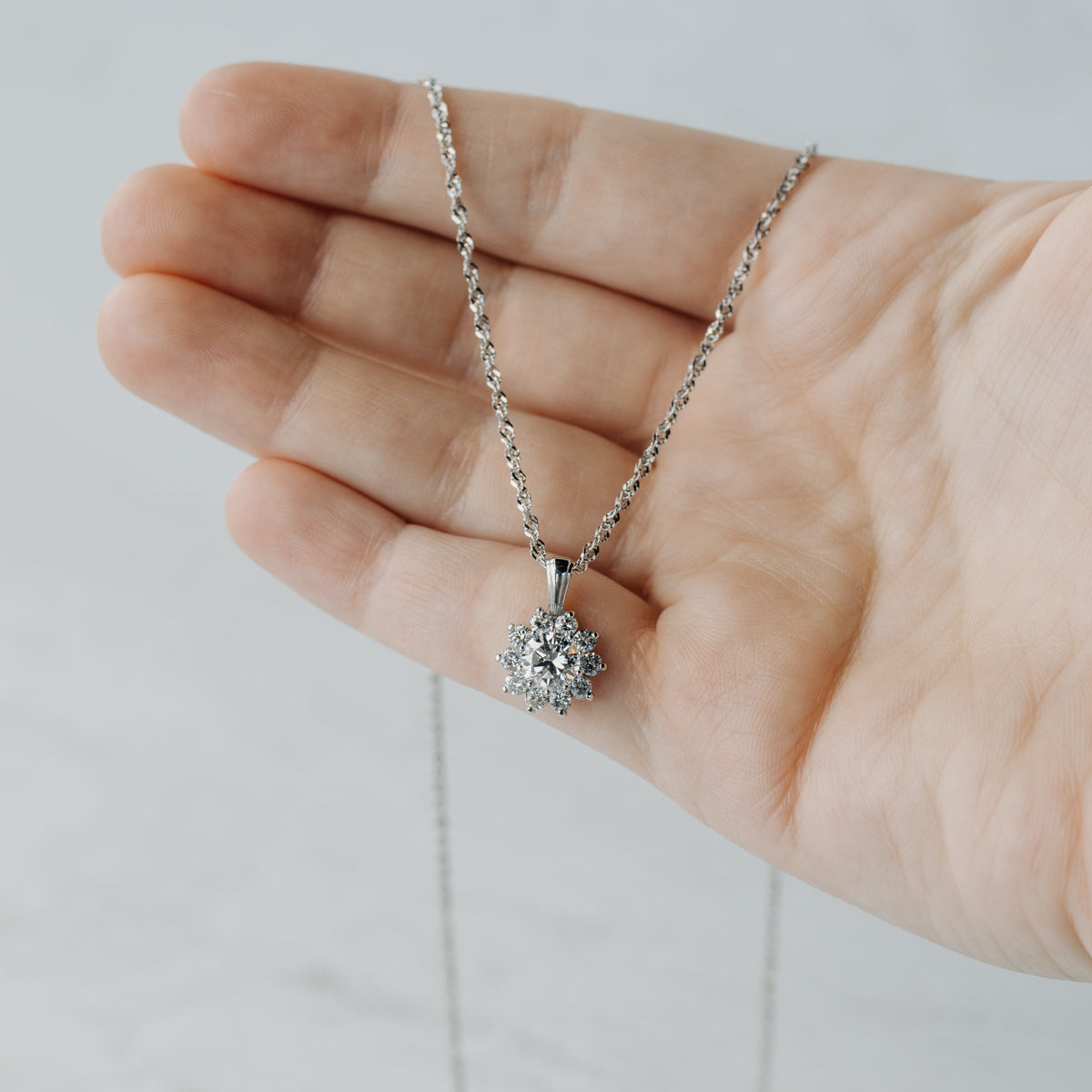 Buy Unique Cluster Diamond Necklace For Women | Branta - Banta – Brantashop