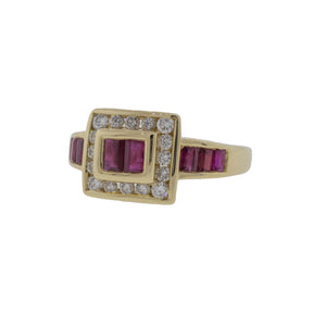 Ruby and Diamond Buckle Ring