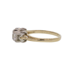 Knotted Three Stone Diamond Ring