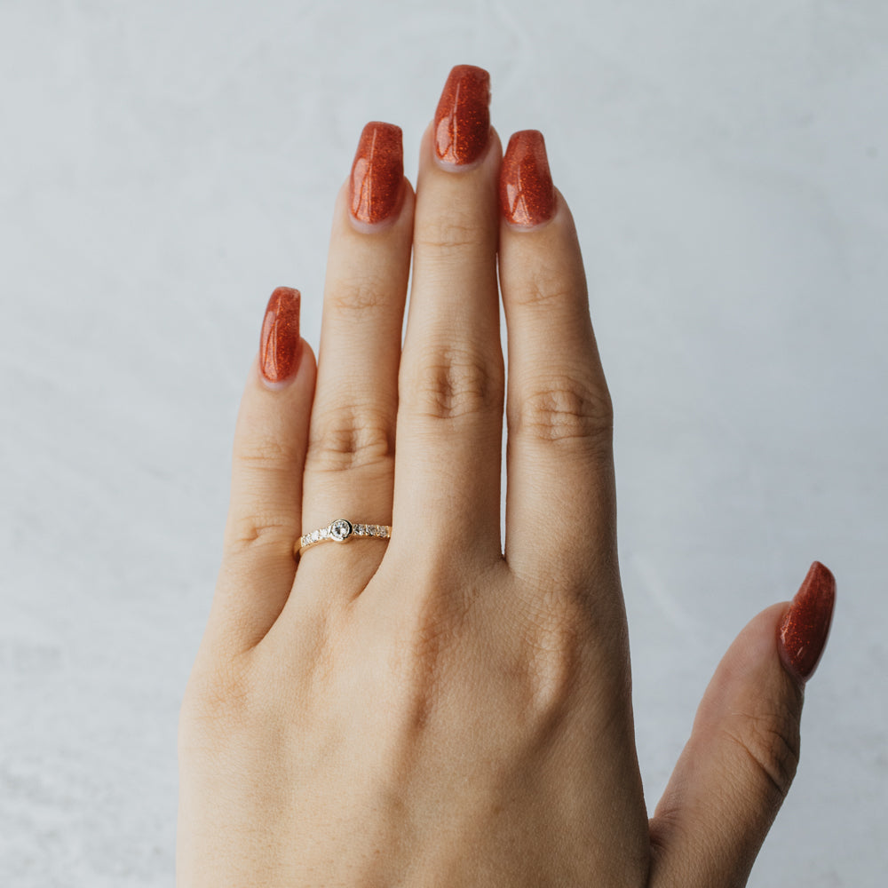 Bezel Diamond Engagement Ring
