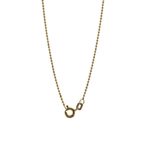 18K Yellow Gold Reversible Blue & Orange Heart Pendant With 30" Ball Chain