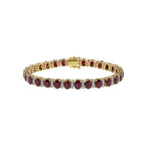 18K Yellow Gold 17.28ctw Burmese Ruby & 1.62ctw Diamond Bracelet