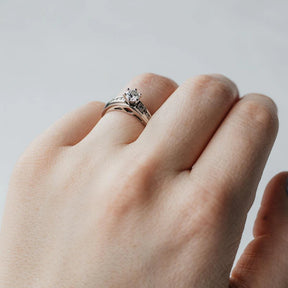 Channel-Set Accented Solitaire Diamond Engagement Ring