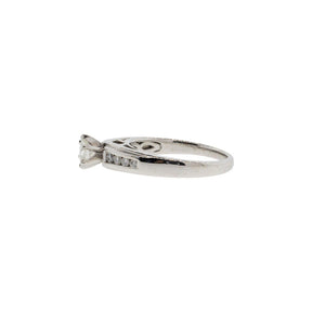 Channel-Set Accented Solitaire Diamond Engagement Ring