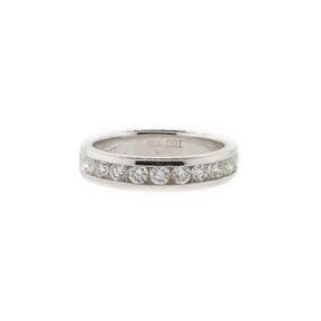 11 Stone Channel Set White Gold Diamond Band