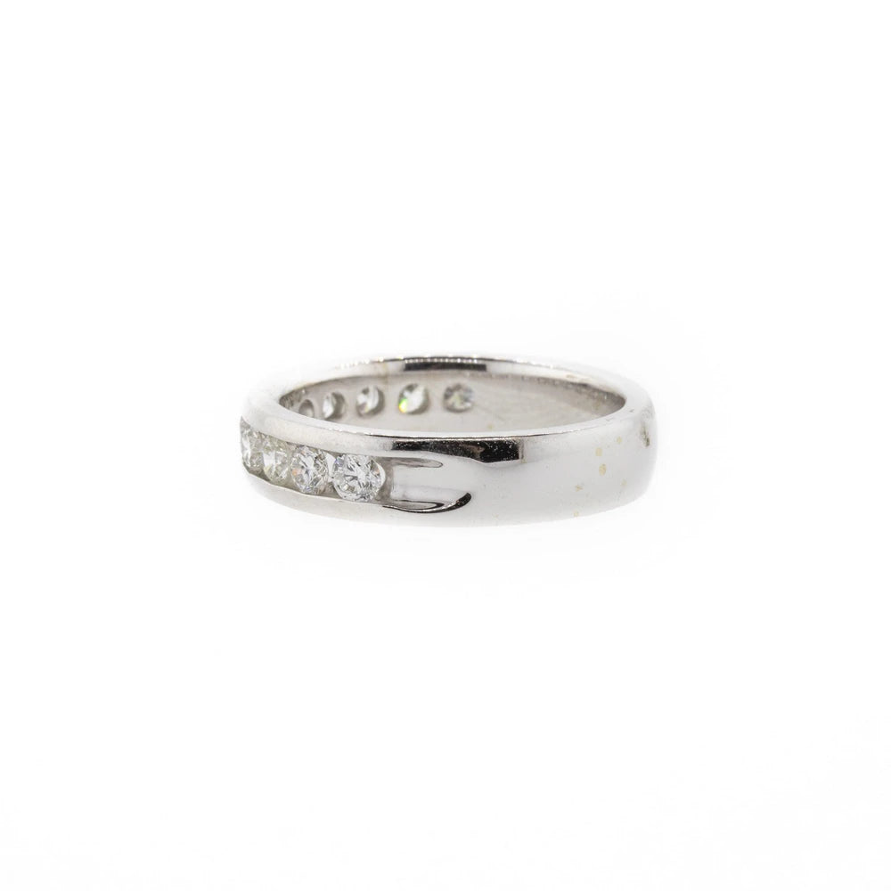 11 Stone Channel Set White Gold Diamond Band