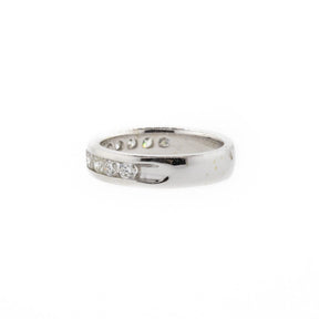 11 Stone Channel Set White Gold Diamond Band