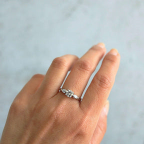 Classic Platinum Three Stone Engagement Ring