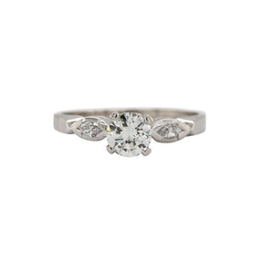 Classic Platinum Three Stone Engagement Ring