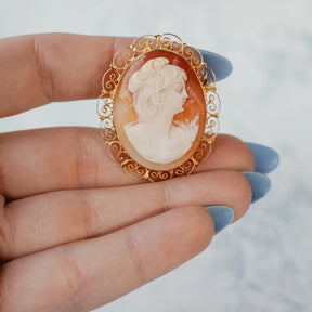 Convertible Shell Cameo Pendant & Brooch