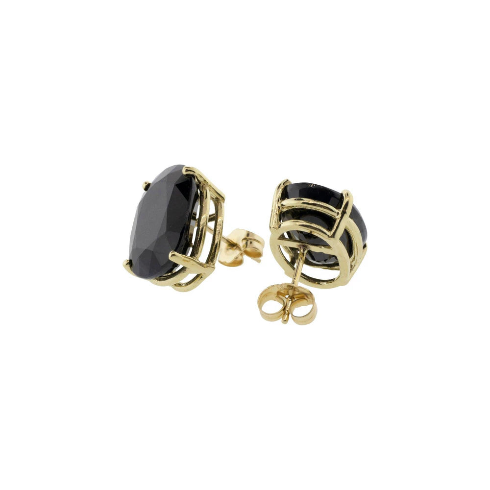 Deep Blue Sapphire Stud Earrings
