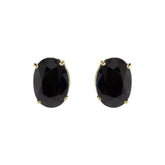 Deep Blue Sapphire Stud Earrings