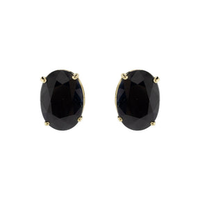 Deep Blue Sapphire Stud Earrings