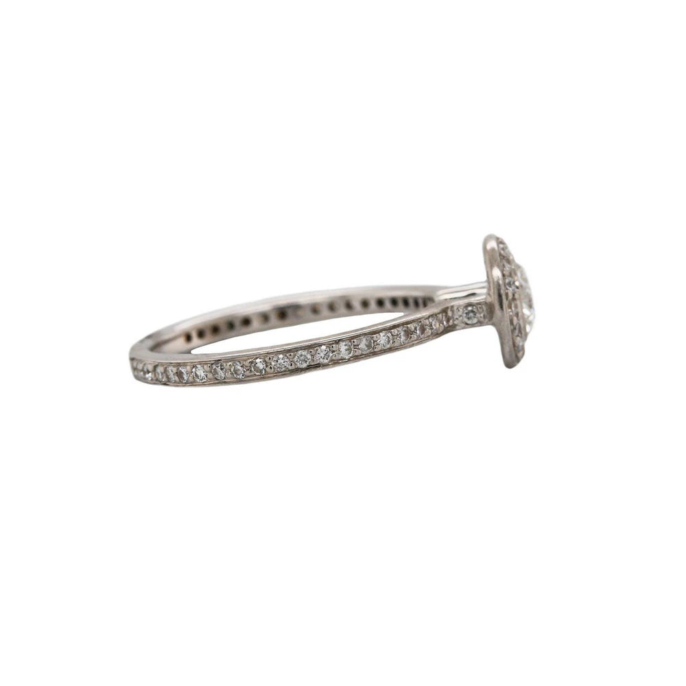 0.76ctw Diamond Halo Engagement Ring