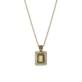 Emerald-Cut Citrine Pendant Necklace