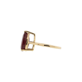9K Yellow Gold 5.04ct Flux Treated Ruby Ring