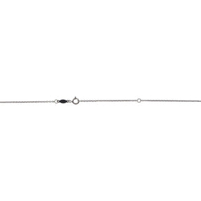 Freeform 18K White Gold Solitaire Diamond Pendant Necklace