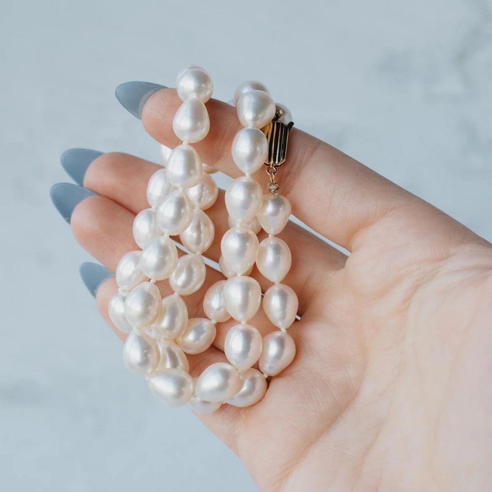 20-Inch Freshwater Pearl Necklace with 14k White Gold Clasp