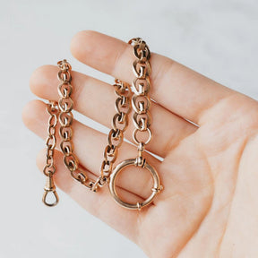14K Yellow Gold Graduated Link Watch Fob