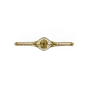 Long Latice 14K Yellow Gold Sorority Pin