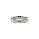 Milgrain Edge Half-Round Comfort Fit Platinum Band