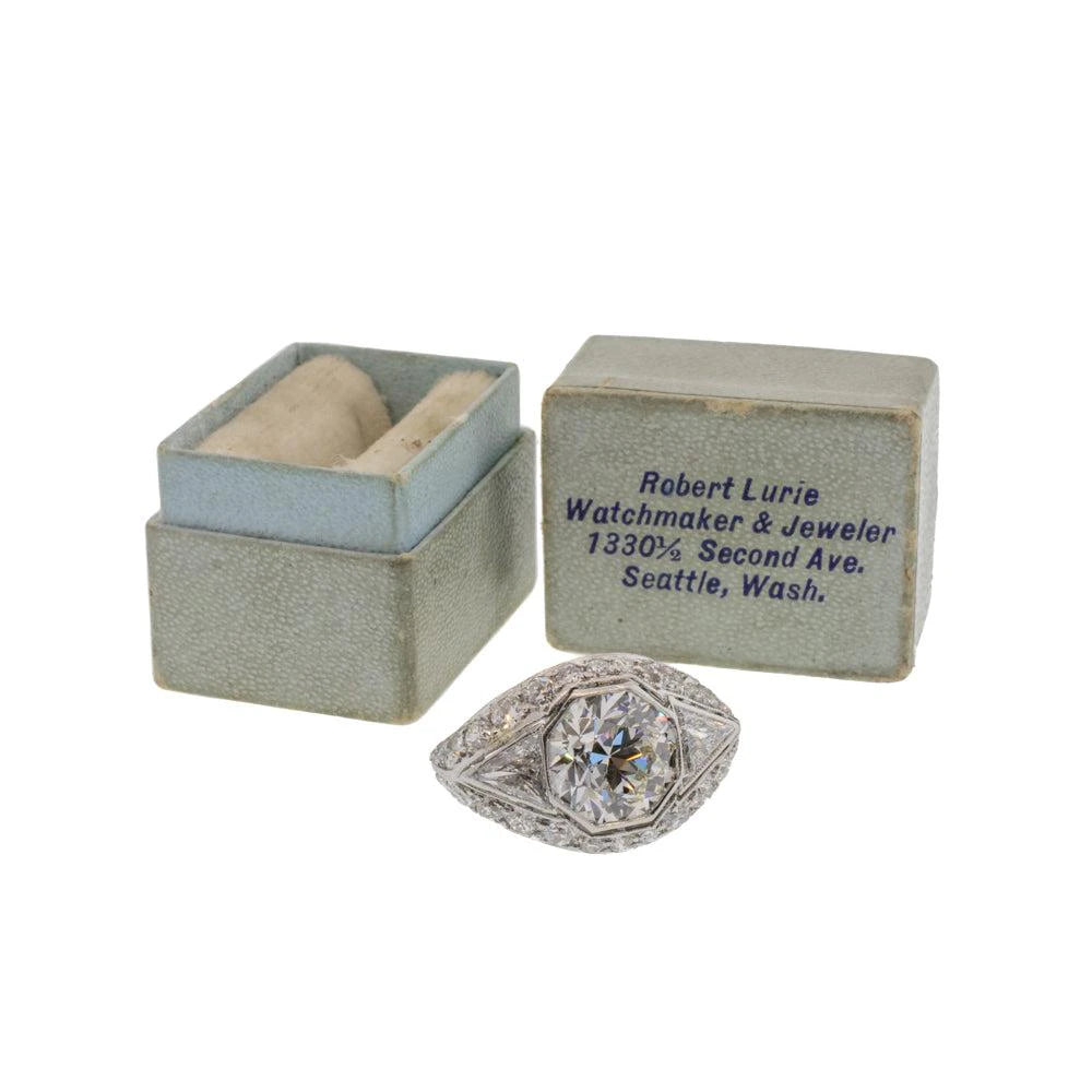 Old European Cut Diamond Antique Platinum Ring