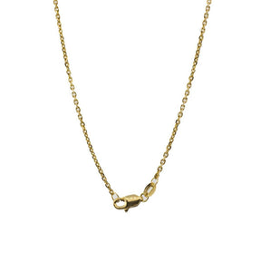 14K Yellow Gold Orange Lab Sapphire Pendant Necklace