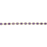 10K Yellow Gold Oval Cut Amethyst Bracelet