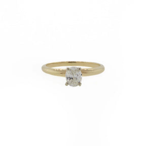 Oval Solitaire Natural Diamond Ring
