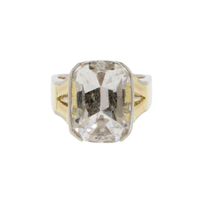 Partial-Bezel Rutilated Quartz Ring