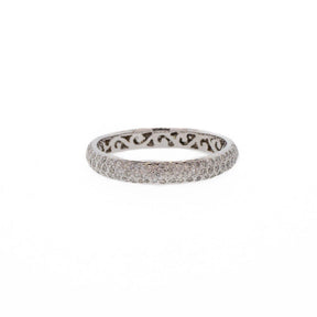 Pave Diamond And Filigree Eternity Band