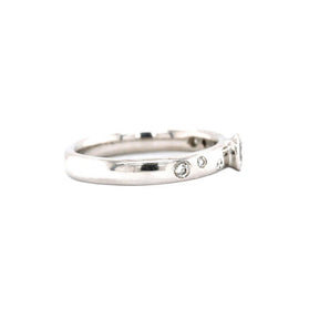 Platinum Bezel Set Inset Scattered Diamond Band