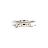 Platinum Bezel Set Inset Scattered Diamond Band