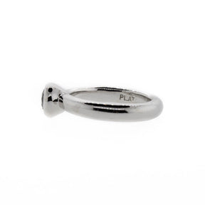 Platinum Bezel-Set Round Brilliant Diamond Solitaire Ring