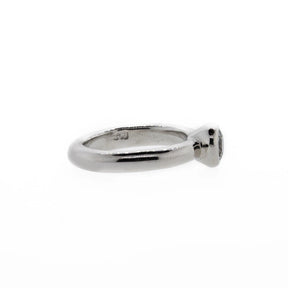 Platinum Bezel-Set Round Brilliant Diamond Solitaire Ring
