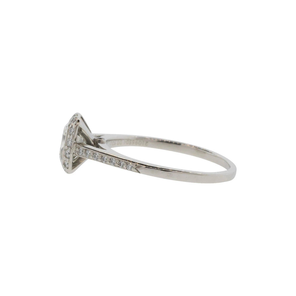 Platinum Tiffany & Co Cushion Cut Halo Engagement Ring