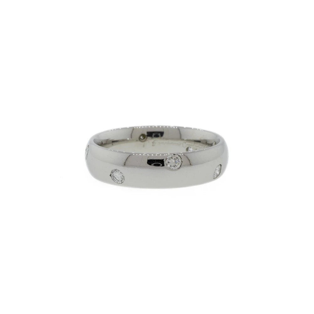 Platinum Flush Set Diamond Band