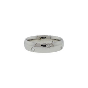 Platinum Flush Set Diamond Band