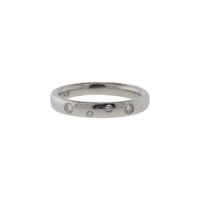 Platinum Four Stone Diamond Band